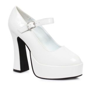 White Platform Mary Jane Retro Pumps -Size 9
